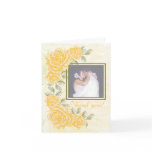 Vintage yellow roses wedding Thank You note card
