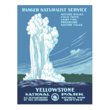 Vintage Yellowstone WPA Post Cards