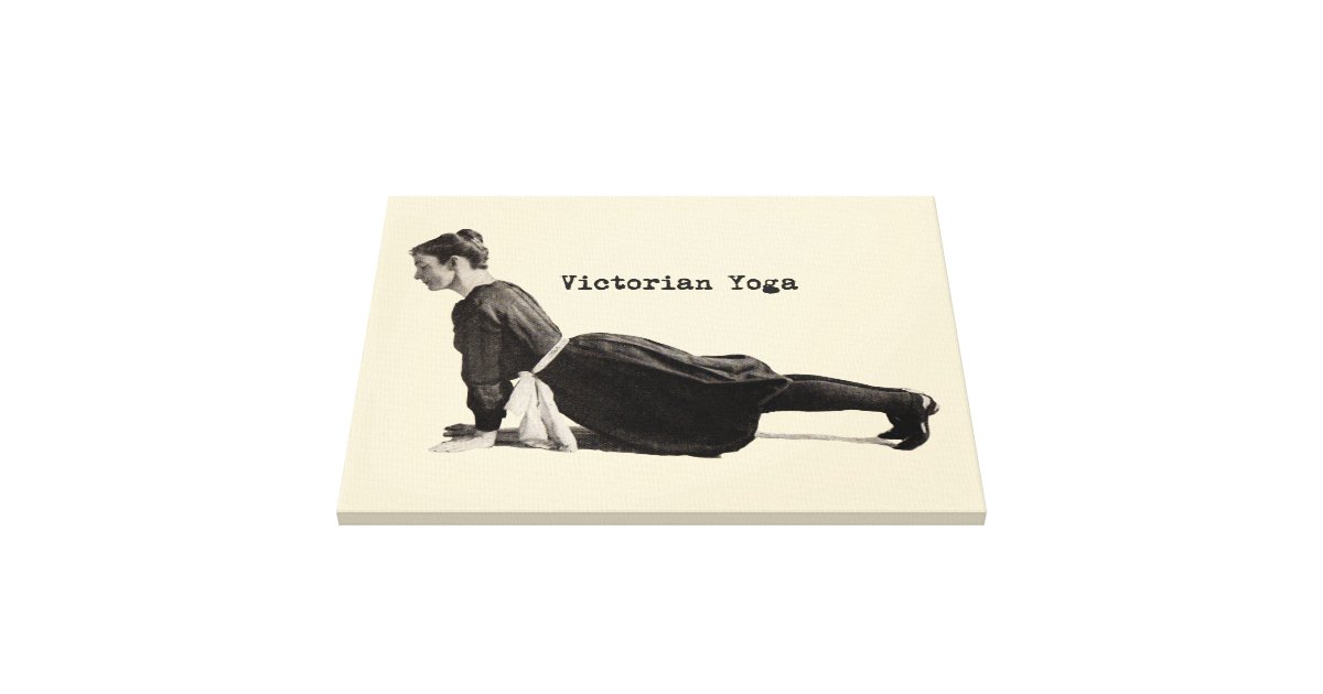Vintage Yoga Woman Doing Upward Facing Dog Pose Canvas ...