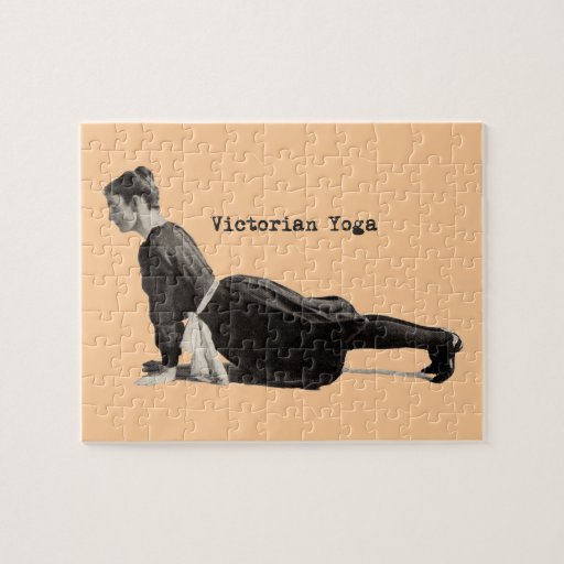 Vintage Yoga Woman Doing Upward Facing Dog Pose Puzzle ...