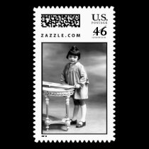 Vintage young girl postage