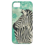 Vintage Zebra Turquoise  iPhone Case iPhone 5 Cover