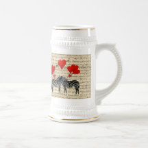 Vintage zebras and heart mugs