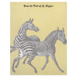 Vintage Zebras Letterhead