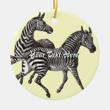 Vintage Zebras Ornament