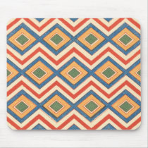 Vintage Zig Zag Diamond Pattern Mousepad