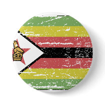 Vintage Zimbabwe Flag Pinback Button