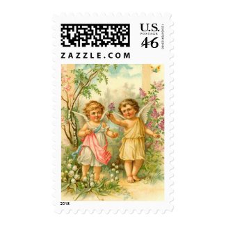 Vintagte Easter Angel Postage stamp
