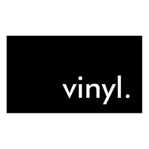 vinyl. business cards (front side)