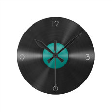 Vinyl Clock-Teal