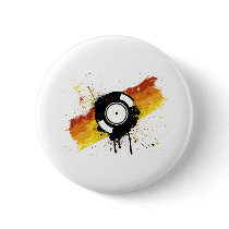 Vinyl Graffiti - DJ record DJing DJs Disc Jockey Pins