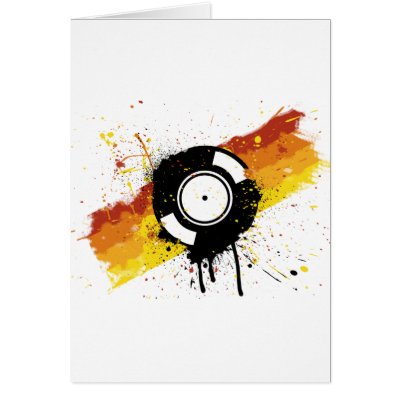 Vinyl Graffiti - DJ record DJing DJs Disc Jockey Greeting Card by HOTDJGEAR