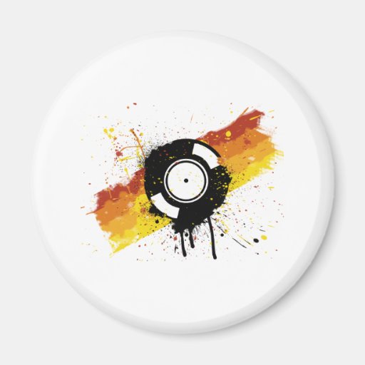 Vinyl Graffiti - DJ record DJing DJs Disc Jockey Refrigerator Magnet