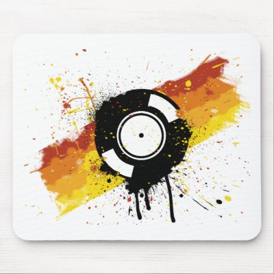 Vinyl Graffiti - DJ record DJing DJs Disc Jockey Mouse Pads by HOTDJGEAR