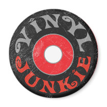 Vinyl Junkie Refrigerator Magnets