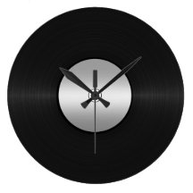 Vinyl LP Record Background Wallclock