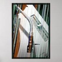 tommy, noshitsky, san, francisco, 415, music, turntable, vinyl, Poster with custom graphic design