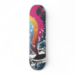 vinyl record abstract music bliss art custom skateboard