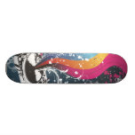 vinyl record abstract music bliss art custom skateboard