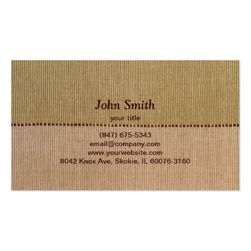 Vinyl Record and nature stripe business card (back side)