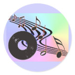 Vinyl Record and Notes Sticker