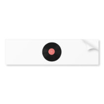 Vinyl record bumper sticker