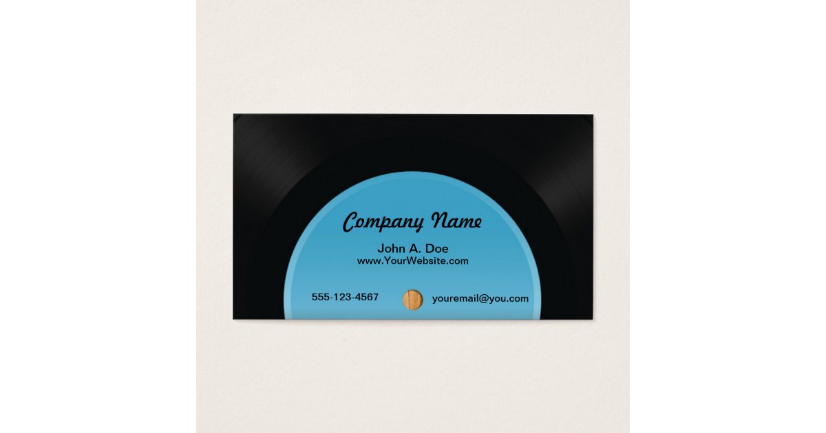 Vinyl Record Business Card Zazzle