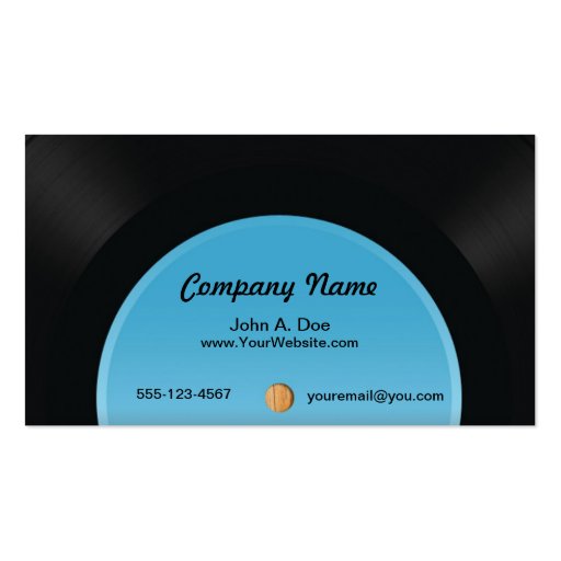 Vinyl Record Business Cards (front side)