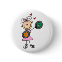 Vinyl Record Lover Button by stick_figures Vinyl Record Lover Button