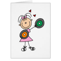 Vinyl Record Lover Card by stick_figures Vinyl Record Lover Card