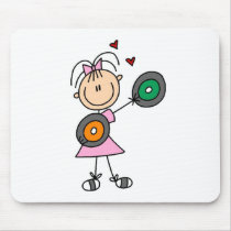 Vinyl Record Lover Mousepad by stick_figures Vinyl Record Lover Mousepad