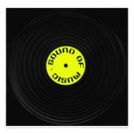 Vinyl record personalized invitations