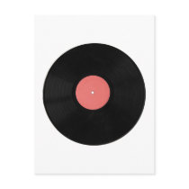 Vinyl record postcard
