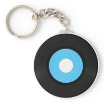 Vinyl record vintage analog music recording medium key chain