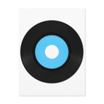 Vinyl record vintage analog music recording medium postcards