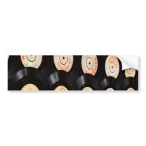 Vinyl Records Background Bumper Stickers