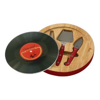 Vinyl Round Cheese Board