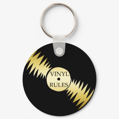 VINYL RULES KEY CHAIN by dgpaulart