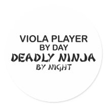 Viola Deadly Ninja by Night Round Stickers