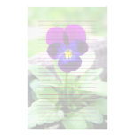 Viola Flower Lined or Unlined Stationery
