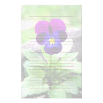 Viola Flower Lined or Unlined Stationery stationery