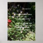 Viola Garden Flowers ~ Jeremiah 29:11 Posters