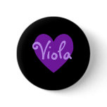 Viola in Purple Pinback Button