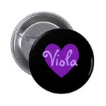Viola in Purple Pinback Button