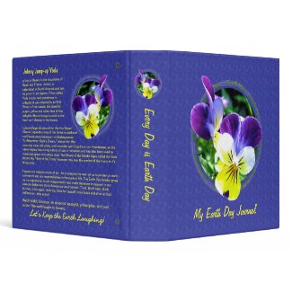 Viola Wildflower Earth Day Journal Album 1.5 inch binder