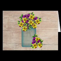 Violas Large Font Mother's Day Card cards