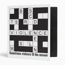 Violence Crossword School Binder