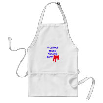 violence never solves anything blood aprons