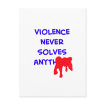 violence never solves anything blood postcards