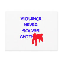 violence never solves anything blood postcards